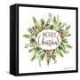 Merry Christmas Greenery I-Britt Hallowell-Framed Stretched Canvas