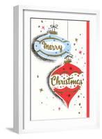 Merry Christmas, Modern Ornaments, Illustration-null-Framed Art Print