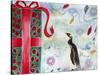 Merry Christmas Penguin-Lauren Moss-Stretched Canvas