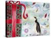 Merry Christmas Penguin-Lauren Moss-Stretched Canvas