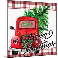 Merry Christmas Red Truck-Kim Allen-Mounted Art Print