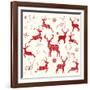 Merry Christmas Reindeer,Reindeer Silhouette Collections.-Alexaz-Framed Art Print