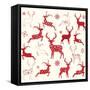 Merry Christmas Reindeer,Reindeer Silhouette Collections.-Alexaz-Framed Stretched Canvas