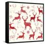 Merry Christmas Reindeer,Reindeer Silhouette Collections.-Alexaz-Framed Stretched Canvas