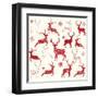 Merry Christmas Reindeer,Reindeer Silhouette Collections.-Alexaz-Framed Art Print