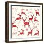 Merry Christmas Reindeer,Reindeer Silhouette Collections.-Alexaz-Framed Art Print