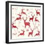 Merry Christmas Reindeer,Reindeer Silhouette Collections.-Alexaz-Framed Art Print