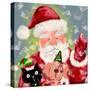 Merry Christmas - Santa And Little Helpers-Stella Chang-Stretched Canvas