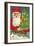 Merry Christmas, Santa Claus and Tree-null-Framed Art Print