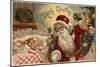 Merry Christmas - Santa Holding Doll, Sleeping Girl-Lantern Press-Mounted Art Print