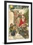 Merry Christmas, Santa on Train-null-Framed Art Print