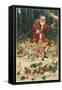 Merry Christmas, Santa with Cherubs-null-Framed Stretched Canvas