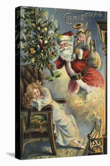 Merry Christmas Santa-Vintage Apple Collection-Stretched Canvas