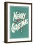 Merry Christmas, Sea Green-null-Framed Art Print