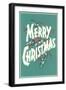 Merry Christmas, Sea Green-null-Framed Art Print