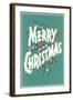 Merry Christmas, Sea Green-null-Framed Art Print