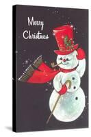 Merry Christmas, Snowman Waving-null-Stretched Canvas