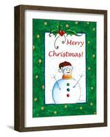 Merry Christmas Snowman-Megan Aroon Duncanson-Framed Giclee Print