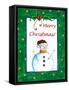 Merry Christmas Snowman-Megan Aroon Duncanson-Framed Stretched Canvas