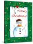 Merry Christmas Snowman-Megan Aroon Duncanson-Stretched Canvas