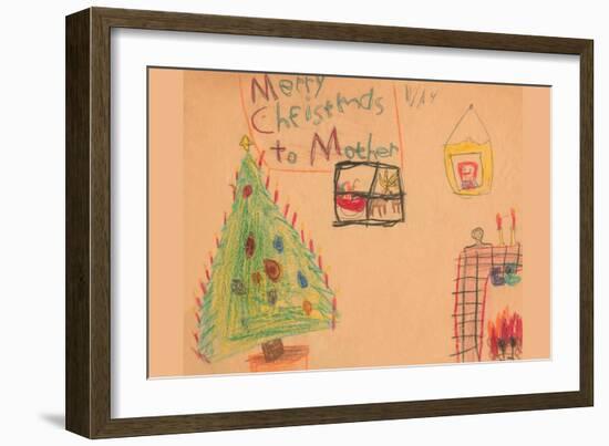 Merry Christmas To Mother-Norma Kramer-Framed Art Print