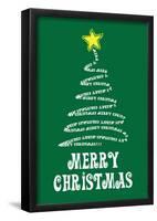 Merry Christmas (Tree) Art Poster Print-null-Framed Poster