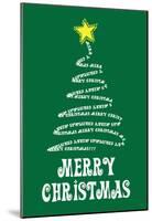 Merry Christmas (Tree) Art Poster Print-null-Mounted Poster