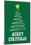 Merry Christmas (Tree) Art Poster Print-null-Mounted Poster