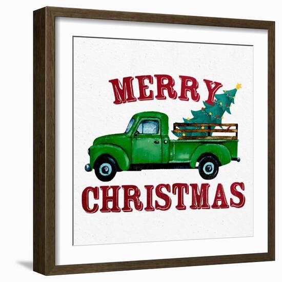 Merry Christmas Truck-Kim Allen-Framed Art Print