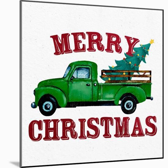 Merry Christmas Truck-Kim Allen-Mounted Art Print