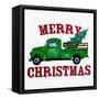 Merry Christmas Truck-Kim Allen-Framed Stretched Canvas