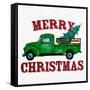 Merry Christmas Truck-Kim Allen-Framed Stretched Canvas