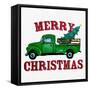 Merry Christmas Truck-Kim Allen-Framed Stretched Canvas