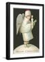 Merry Christmas, Victorian Angel with Candle-null-Framed Art Print