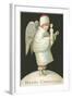 Merry Christmas, Victorian Angel with Candle-null-Framed Art Print