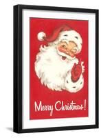 Merry Christmas. Winking Santa Claus-null-Framed Art Print