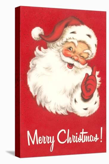 Merry Christmas. Winking Santa Claus-null-Stretched Canvas