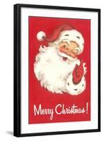 Merry Christmas. Winking Santa Claus-null-Framed Art Print