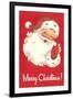 Merry Christmas. Winking Santa Claus-null-Framed Art Print