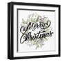 Merry Christmas Wreath Greens-Kim Allen-Framed Art Print