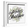 Merry Christmas Wreath Greens-Kim Allen-Framed Art Print