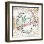 Merry Christmas Wreath-Jace Grey-Framed Art Print