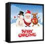 Merry Christmas-Pagina-Framed Stretched Canvas