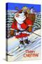 Merry Christmas-Curt Teich & Company-Stretched Canvas