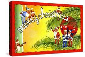 Merry Christmas-Curt Teich & Company-Stretched Canvas