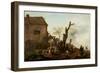 Merry Company before an Inn, 1646 (Oil on Canvas)-Philips Wouwermans Or Wouwerman-Framed Giclee Print