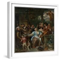 Merry Company on a Terrace, c.1670-Jan Havicksz. Steen-Framed Giclee Print