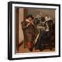 Merry Company with Flutist (Oil on Panel)-Dirck Hals-Framed Giclee Print