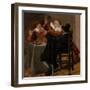 Merry Company with Violinist (Oil on Canvas)-Dirck Hals-Framed Giclee Print