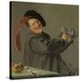 Merry Drinker (Jolly Toper)-Judith Leyster-Stretched Canvas